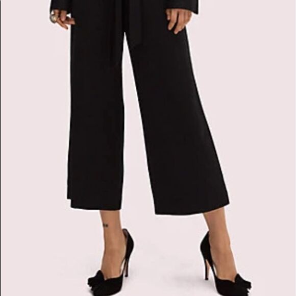 KATE SPADE NWT TIE FRONT JUMPSUIT BLACK SIZE 6 - Picture 4 of 13
